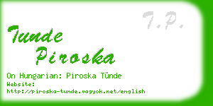 tunde piroska business card